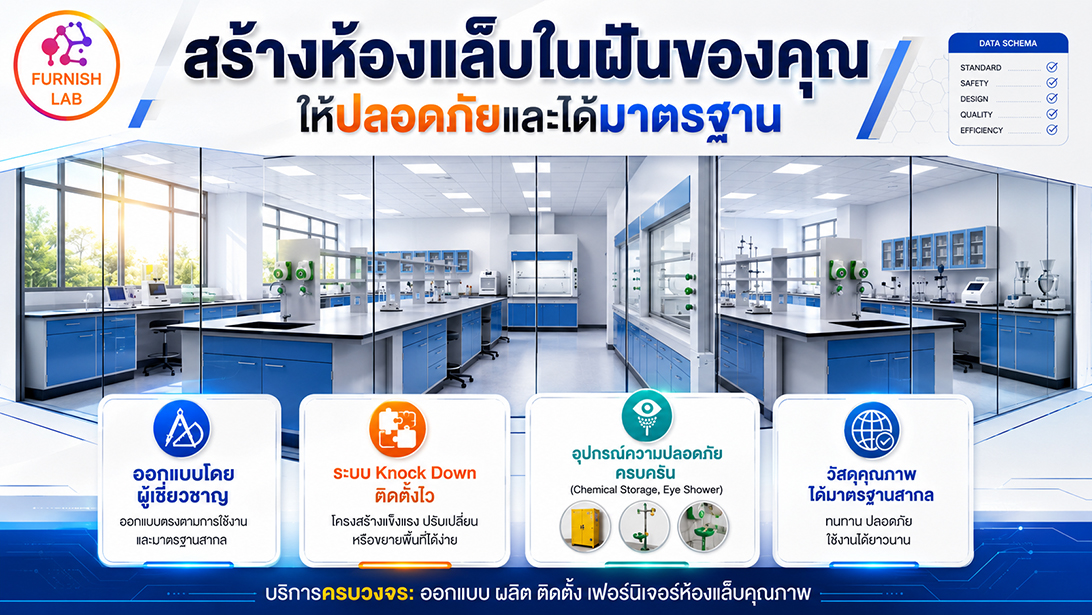 สินค้า มาตรฐานห้องปฏิบัติการ จำหน่าย ออกแบบครบวงจร มาตรฐานISO รับผลิตตามความต้องการเฟอร์นิเจอร์ห้องแล็บ