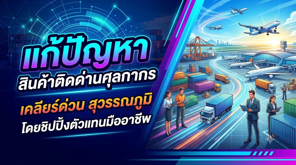 บริการ ประกาศ นำเข้าสินค้าผ่านฉลุย100% เคลียร์สินค้าติดด่าน สุวรรณภูมิ สินค้าติดด่านศุลกากร ชิปปิ้ง